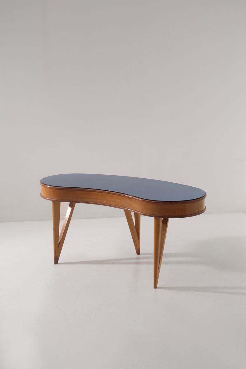 Console in vetro blu Attr.