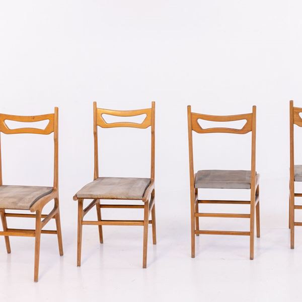 Italian Dining Chair in Grey Velvet