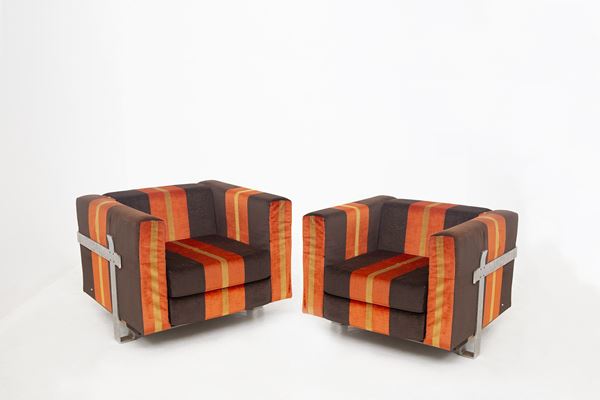 Kazuhide Takahama,Simon Gavina - Luigi Caccia Dominioni Orange Armchairs for Azucena, 50s
