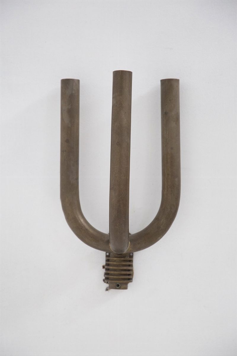Pair Of Vintage Wall Lights in Patina Brass