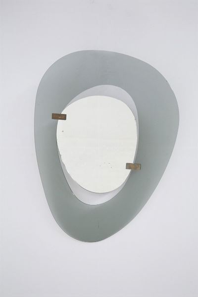 Max Ingrand Vintage Mirror For Fontana Arte, Original Label