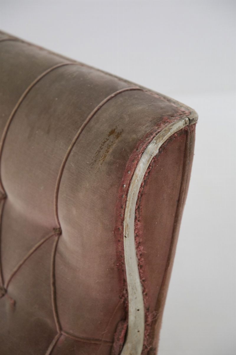 Guglielmo Ulrich Two Seater Sofa in Wood And Cotton