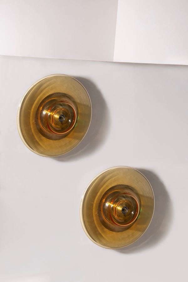 Pierre Cardin - Pair of large wall sconces