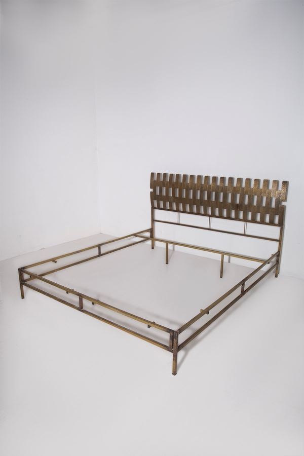 Luciano Frigerio - Sculptural brass bed