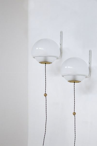 Vintage White Basket Appliques By Gino Sarfatti
