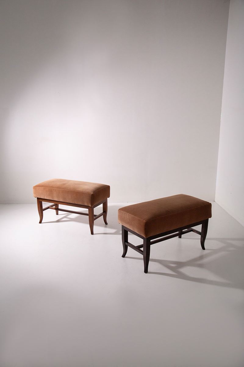 Gio Ponti - Coppia di Sgabelli Attr.