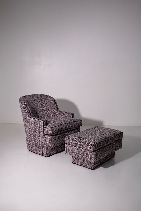 Manifattura Americana - Armchair and ottoman set