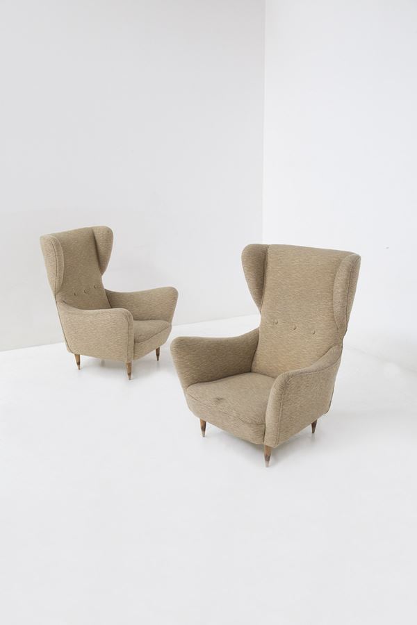 Paolo Buffa - Pair of armchairs attr.