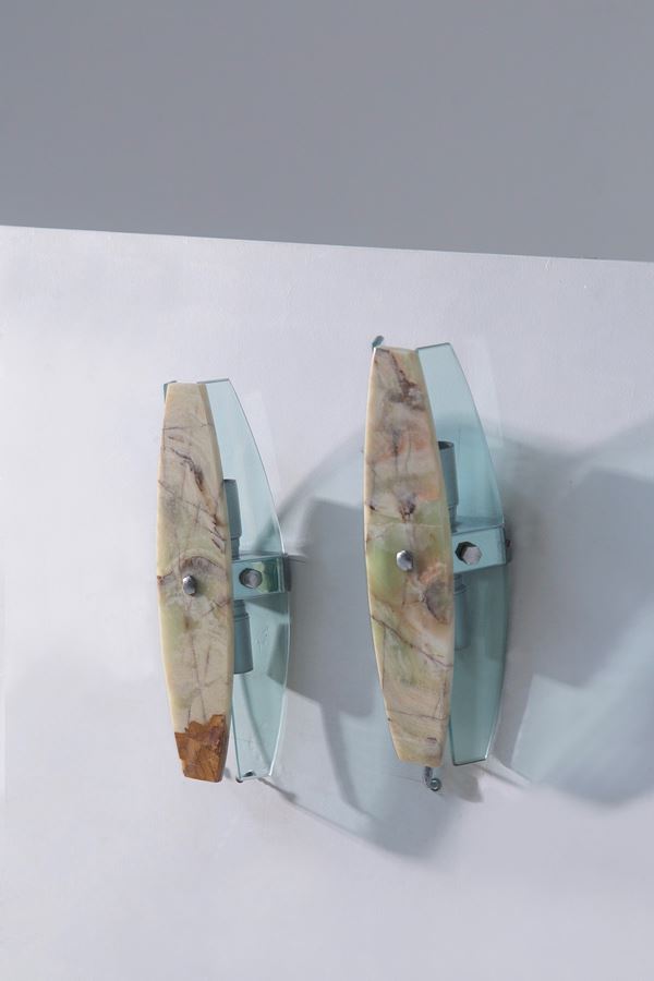 Manifattura Italiana,Manifattura Italiana - Alabaster wall sconce and ceiling light set
