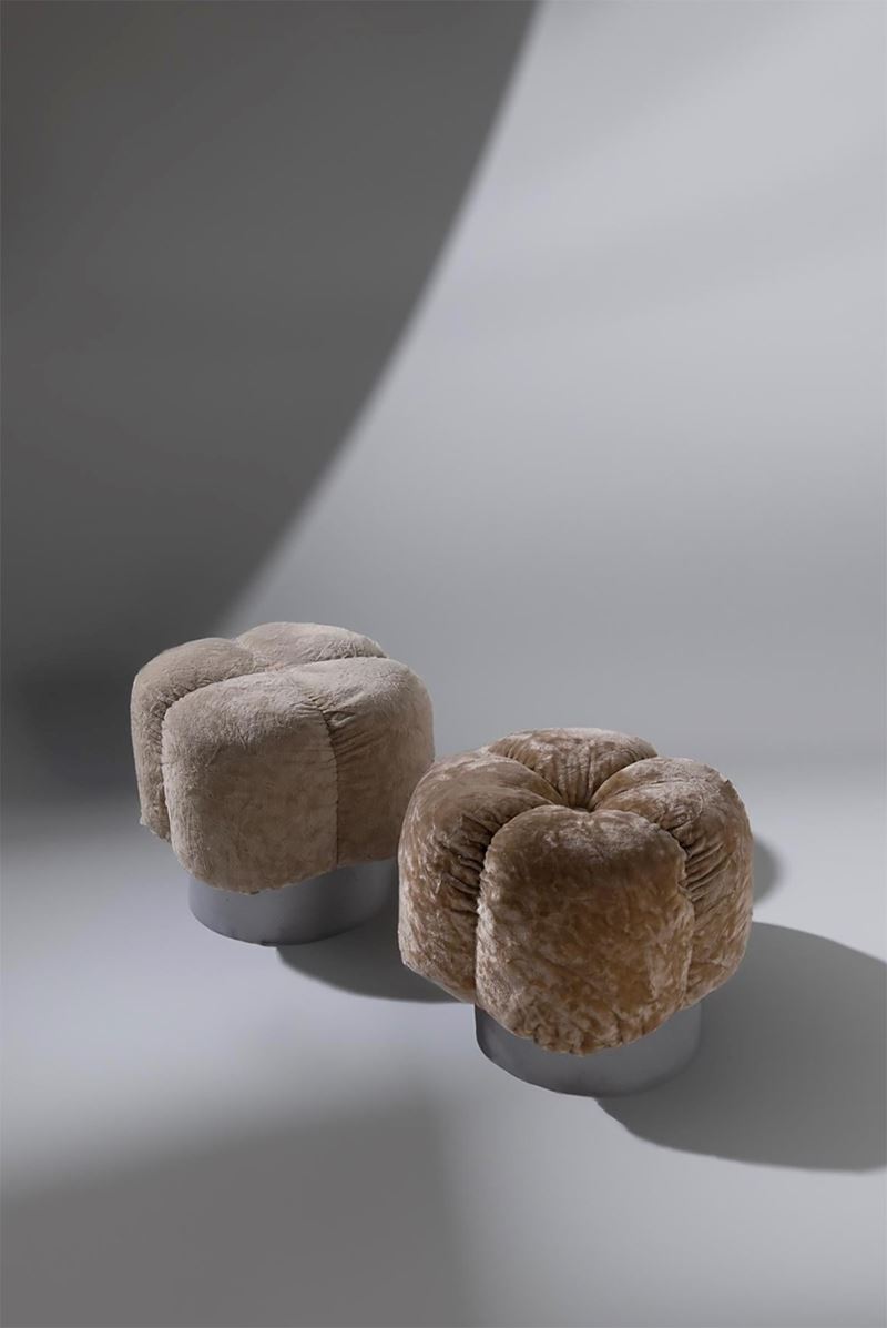 Manifattura Italiana - Coppia di Pouf Italiani