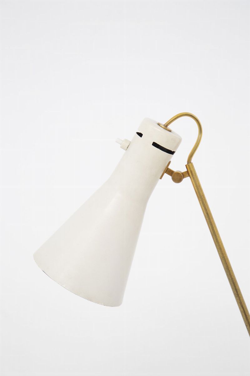 Vittoriano Vigano First Edition Floor Lamp in Marble And Brass, Original Label