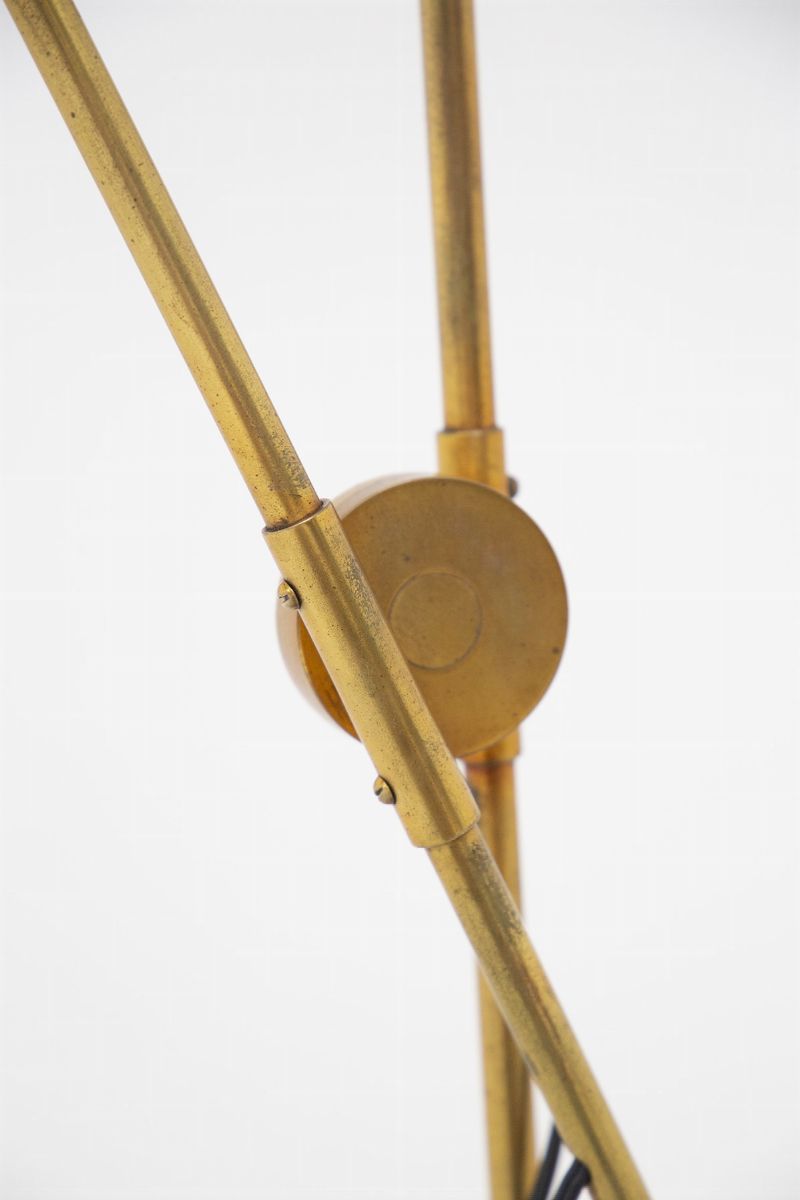 Vittoriano Vigano First Edition Floor Lamp in Marble And Brass, Original Label