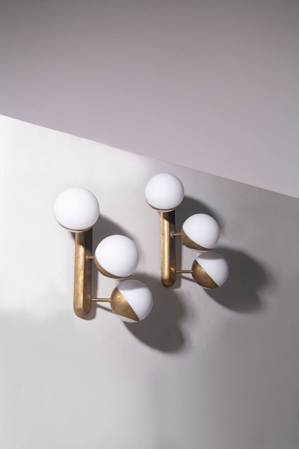 Manifattura Italiana - Pair of wall lamps