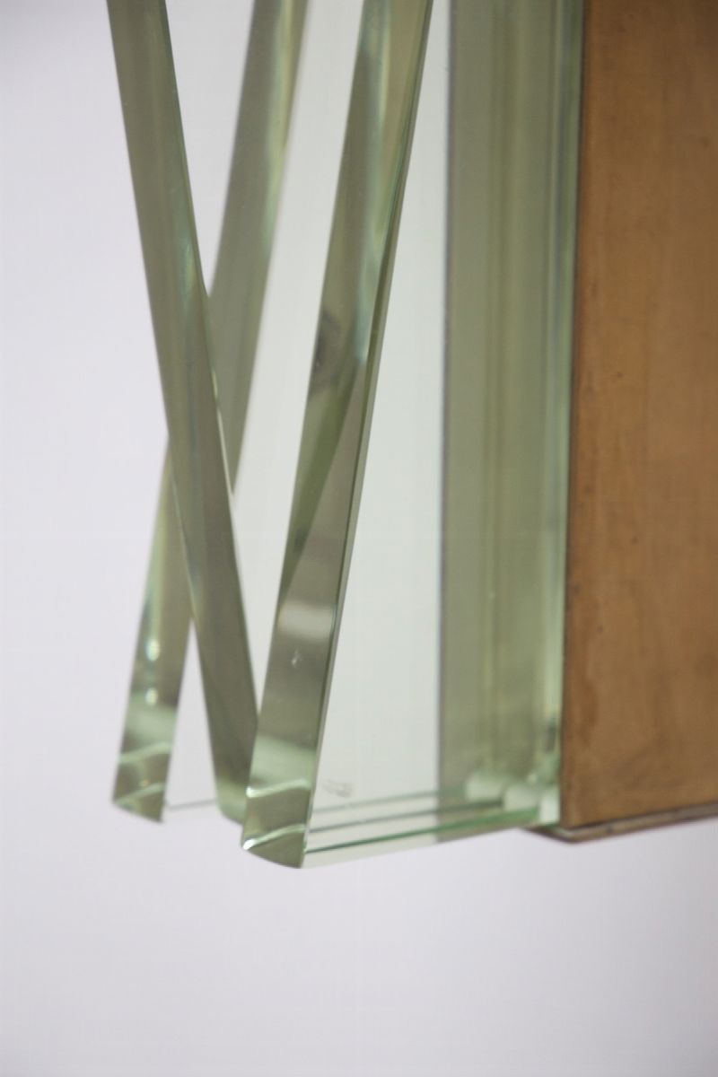 Pair Of Applique in Brass And Glass By Max Ingrand For Fontana Arte