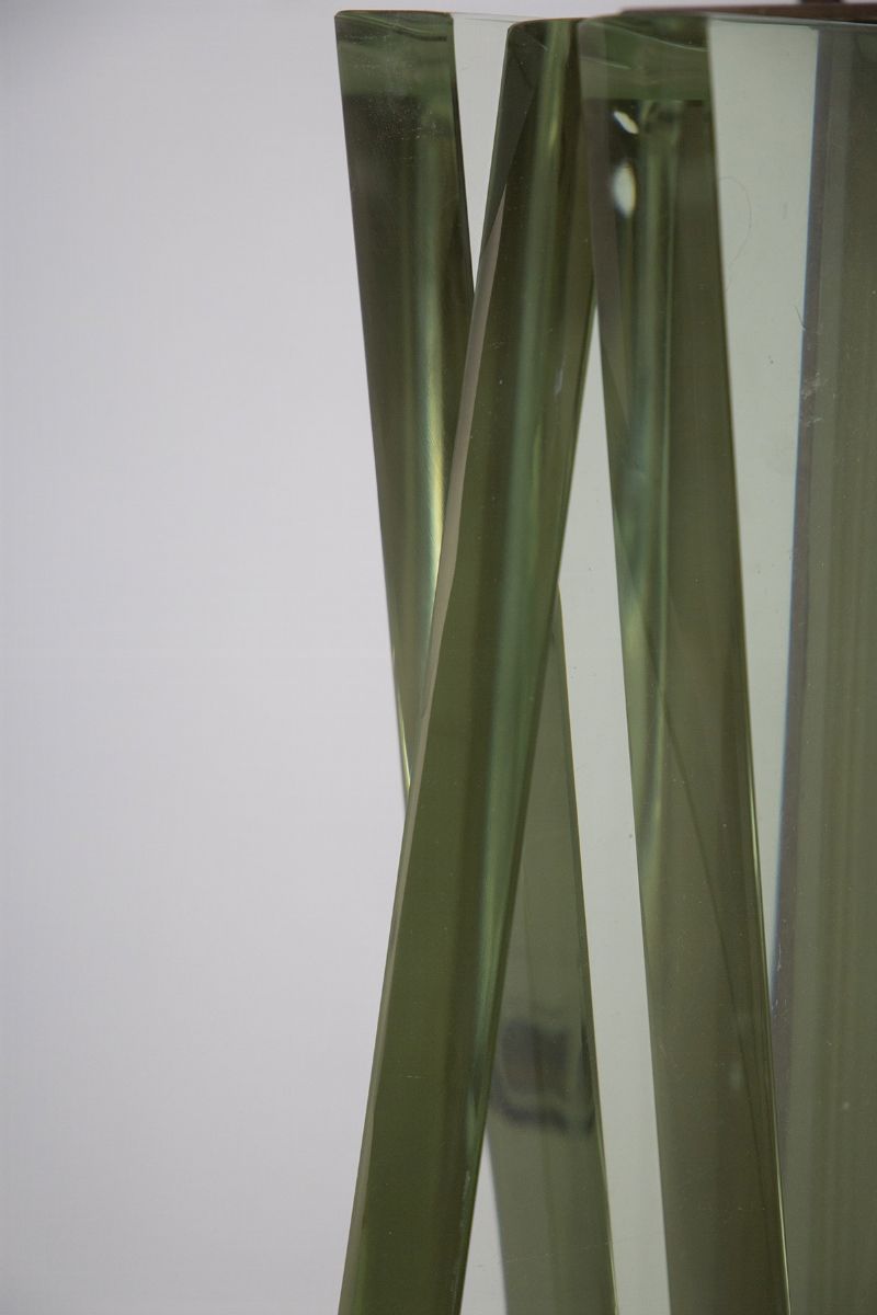 Pair Of Applique in Brass And Glass By Max Ingrand For Fontana Arte