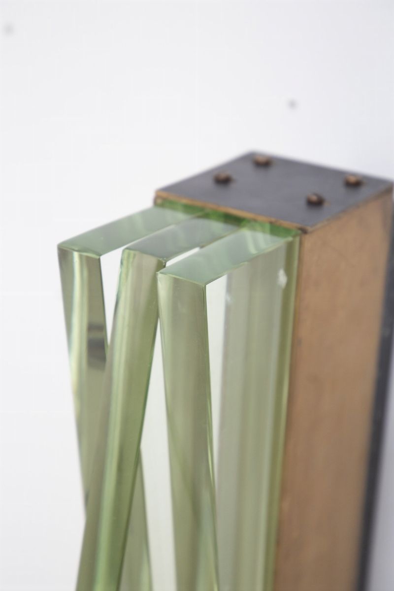 Pair Of Applique in Brass And Glass By Max Ingrand For Fontana Arte
