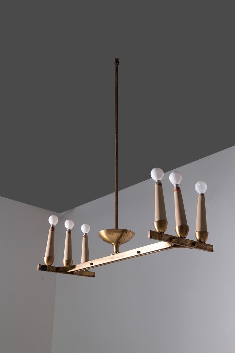 Manifattura Italiana - Lampadario in Ottone
