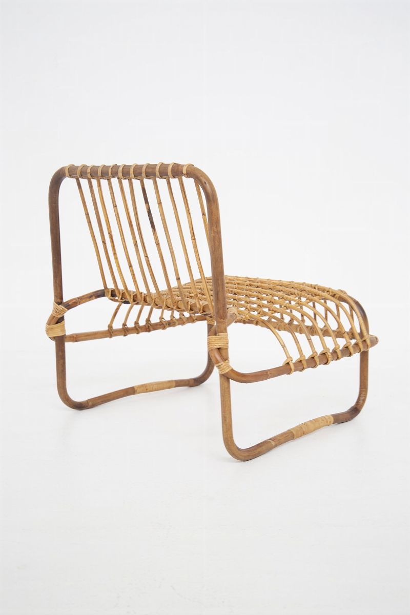 Vintage Armchairs in Bamboo By Raffaella Crespi