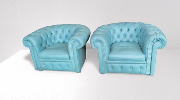 Manifattura Italiana - Pair of Chester Armchairs