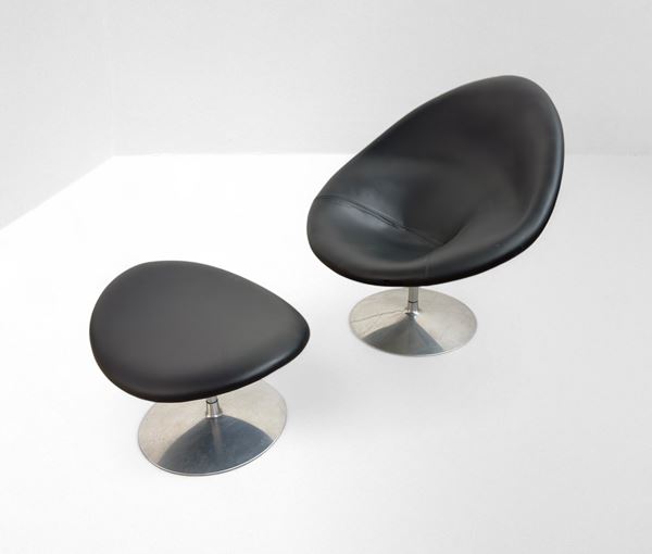 Pierre Paulin -  Big Globe Lounge Chair with Ottoman