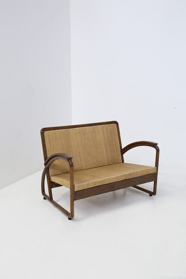 Manifattura Brasiliana - Rattan and wood sofa