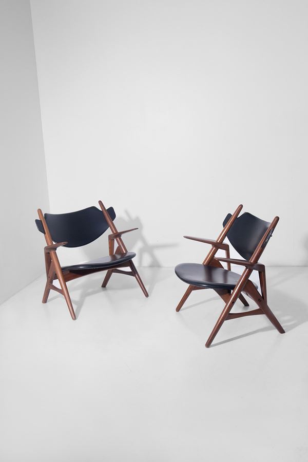 Hans Wegner - Pair of armchairs De Padova