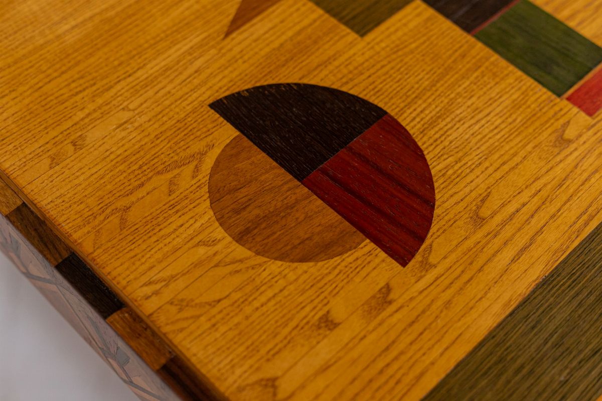 Tavolo Futurista Italiano in Diverse Essenze di Legno