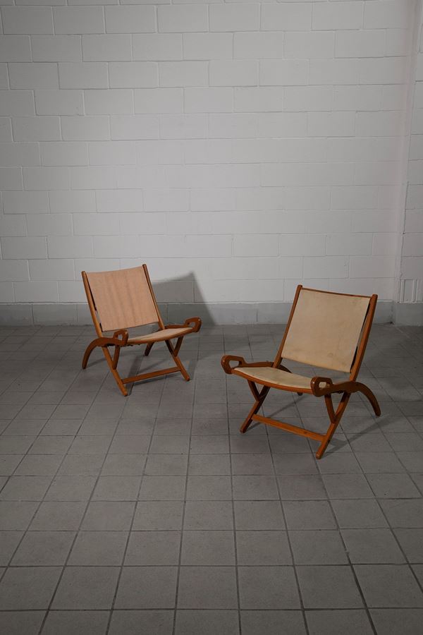 Gio Ponti - Pair of 'Ninfea' chairs for Reguitti