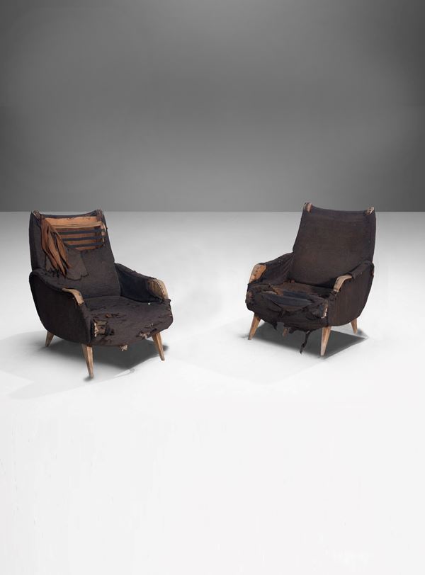 Marco Zanuso - Pair of armchairs Attr.