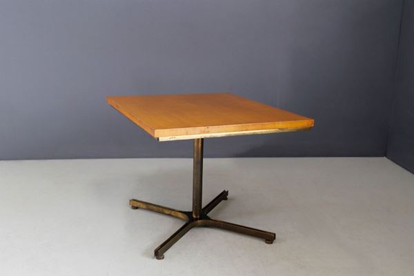 Ignazio Gardella - Table in Brass and Wood (Attr.)