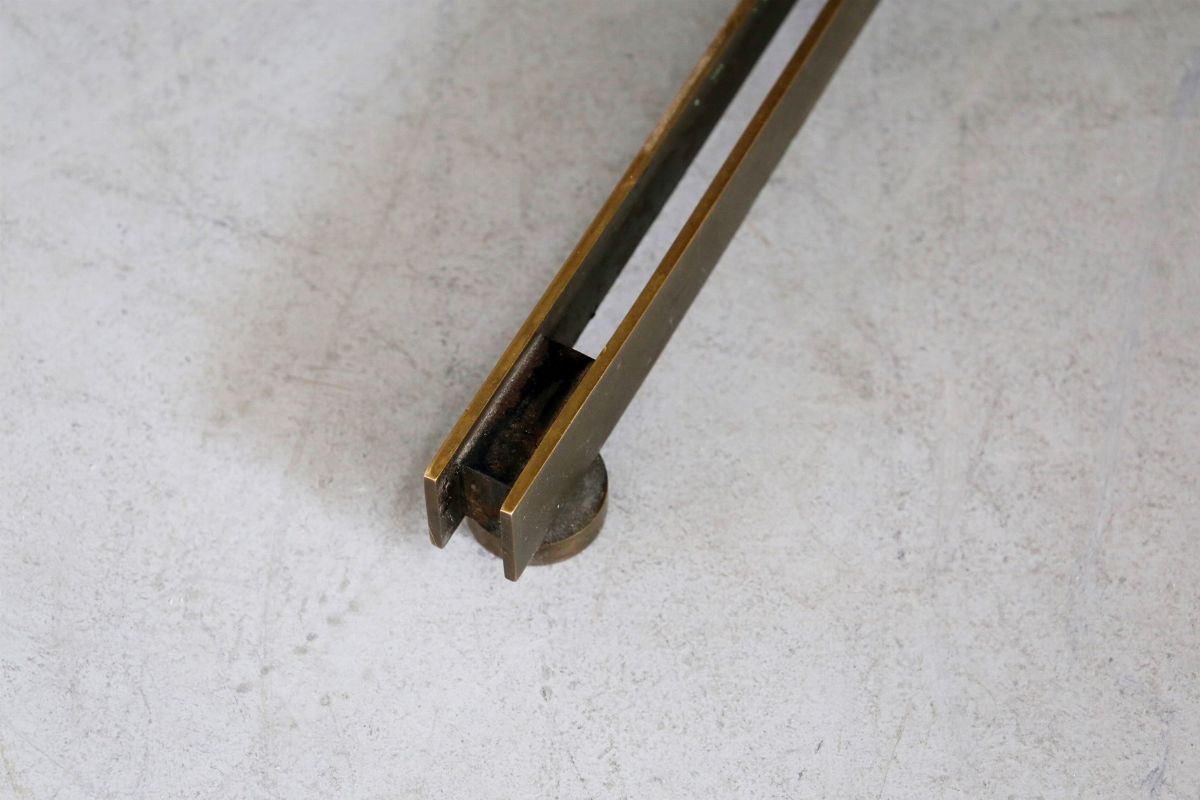 Tavolo in Ottone e Legno (attr.)