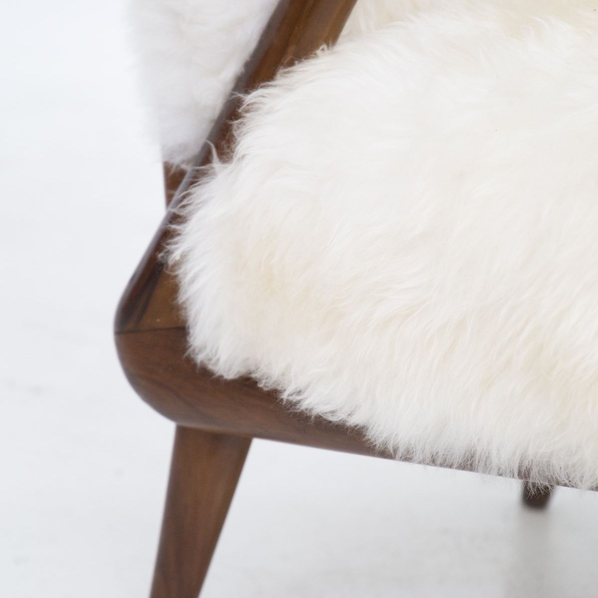 Pair of Italian Fur Armchairs Attributed to Giuseppe Scapinelli