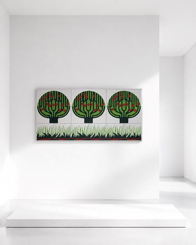 Pannello quadro in lastra su alluminio, firmato e numerato