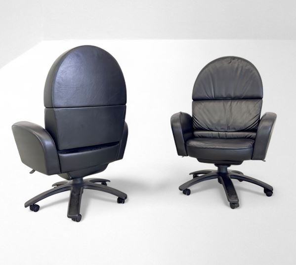 Paolo Pininfarina - Pair of “Ego President” armchairs by Poltrona Frau