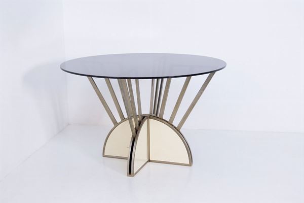 Pierre Cardin - Italian Table in Steel and Glass (Attr.)