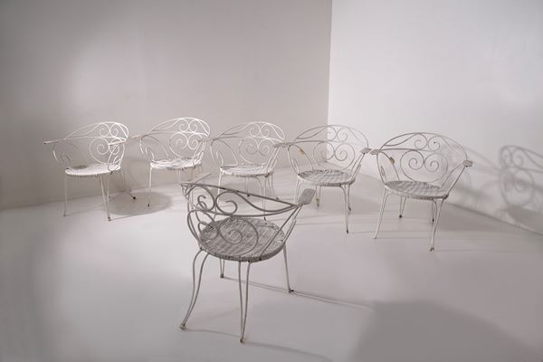 Manifattura Italiana - Set di sei sedie da giardino
