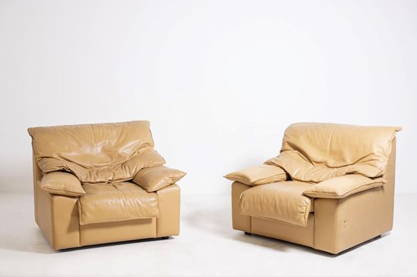 Manifattura Italiana - Pair of large armchairs