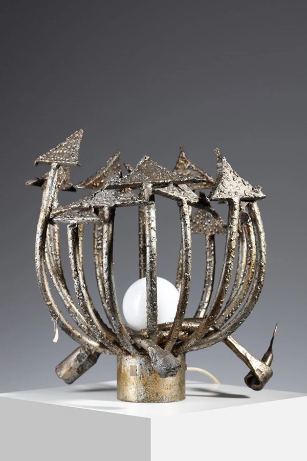 Salvino Marsura - Brutalist lamp, signed