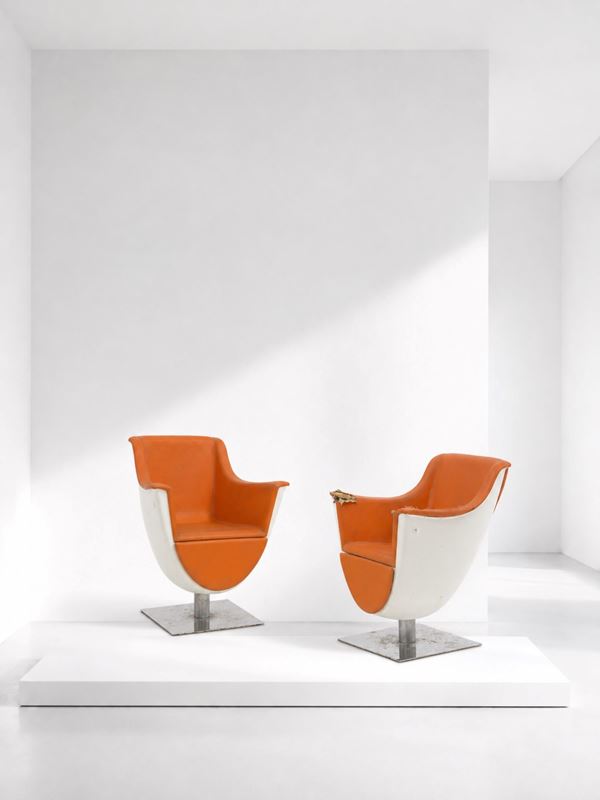 Manifattura Italiana - Space Age Armchairs in Steel,