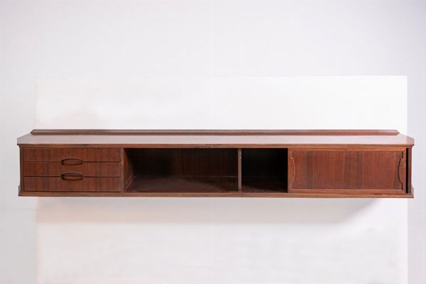 Gianfranco Frattini - Credenza a muro di in legno pregiato