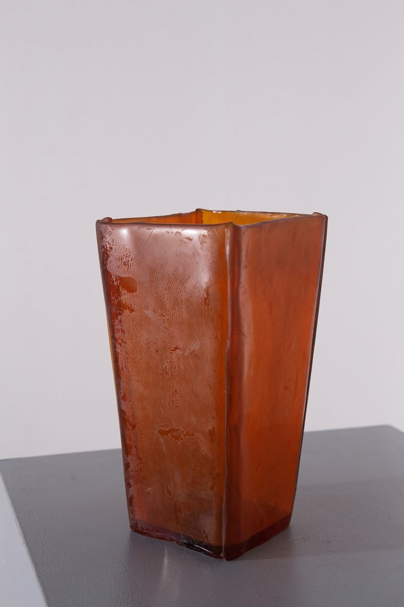 Enzo Mari - Vaso in resina arancione