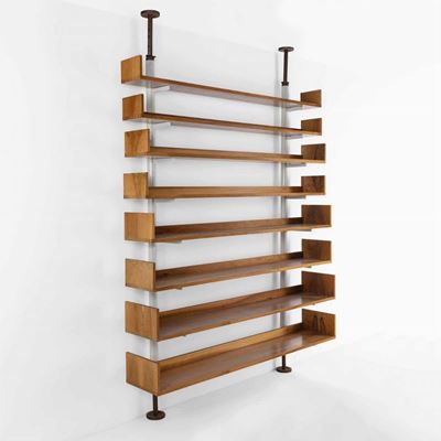 Carlo Scarpa, Libreria Serie 795 in noce e metallo