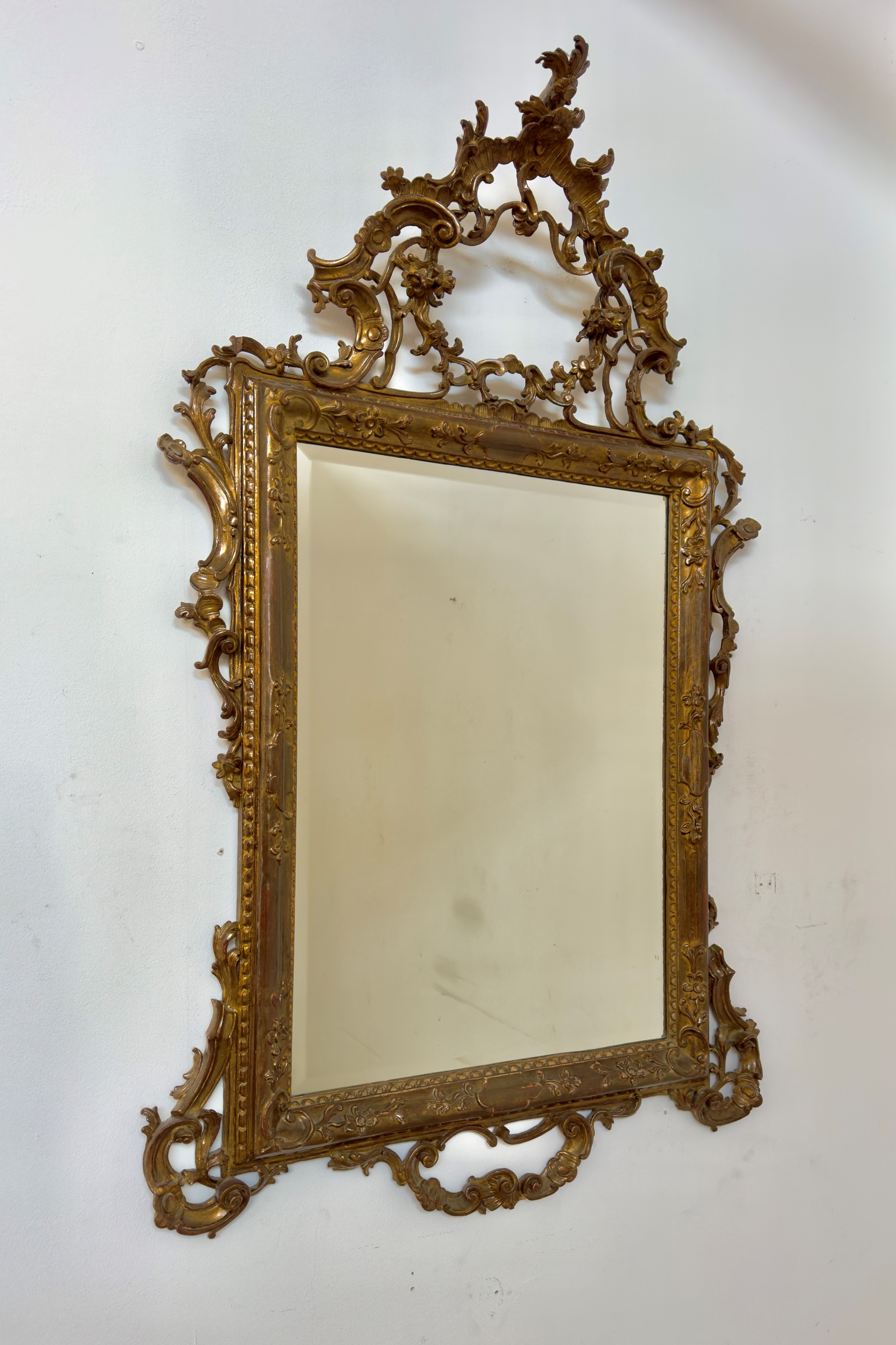 Manifattura Italiana - Specchio da parete in legno dorato