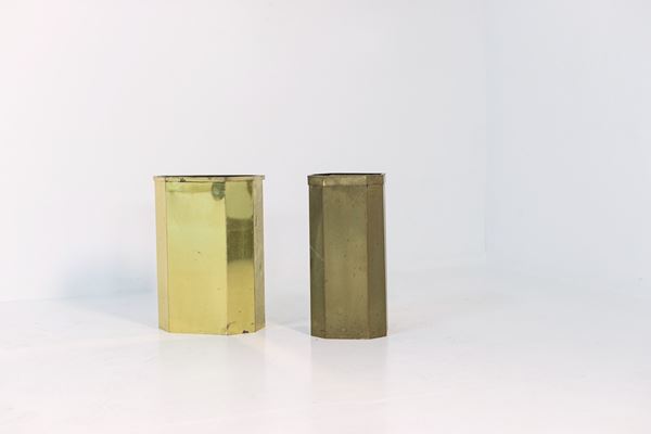 Coppia di Portaombrelli in Ottone Italiano