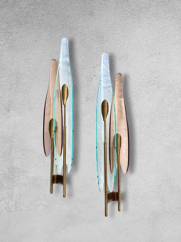 Max Ingrand - Coppia di applique Dahlia