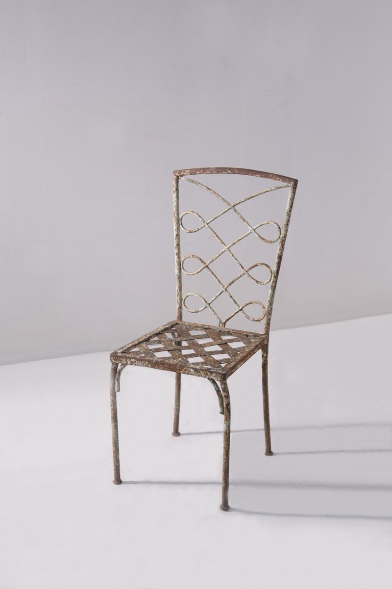 Gio Ponti - Sedia in ferro verniciato, anni '40