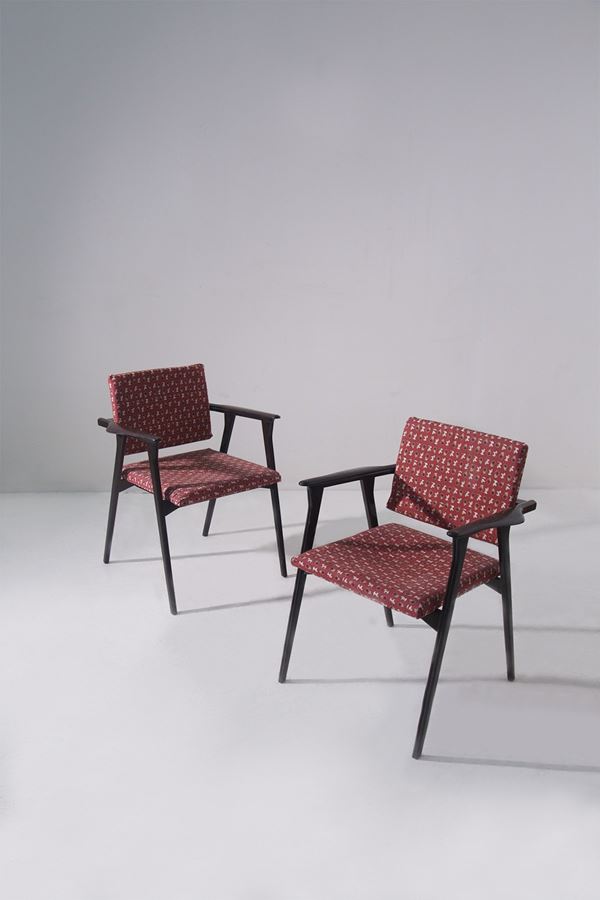 Franco Albini - Coppia di sedie nello stile