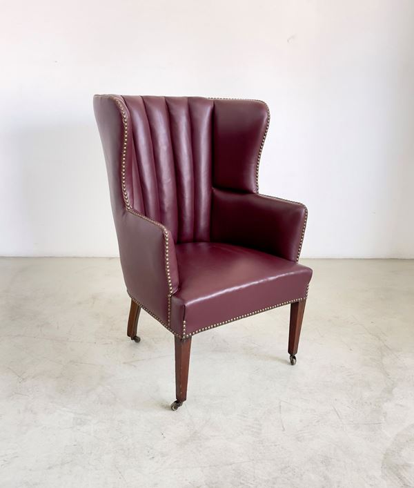 English style armchair with casters