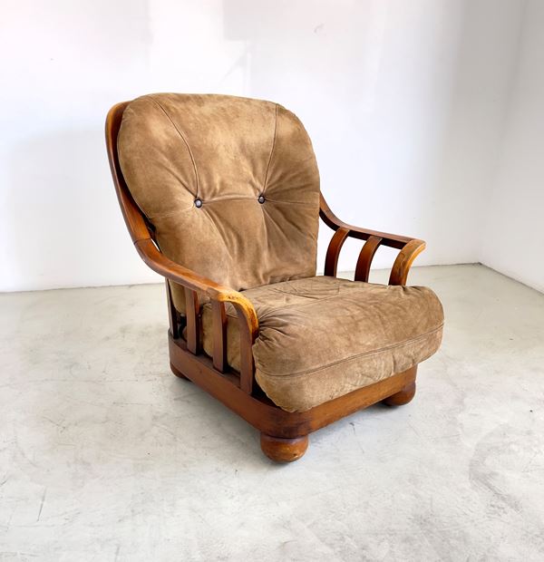 Borbonese walnut armchair