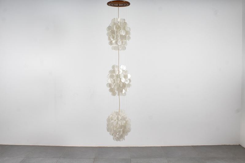 Verner Panton - Lampada a sospensione in madreperla e metallo